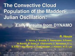 The Convective Cloud Population of the Madden-Julian Oscillation: Early Results from DYNAMO