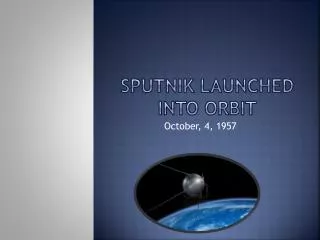 Sputnik launched into orbit
