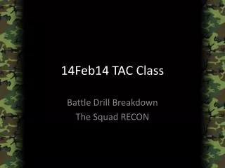 14Feb 14 TAC Class