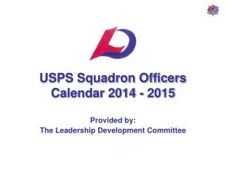 USPS Squadron Officers Calendar 2014 - 2015