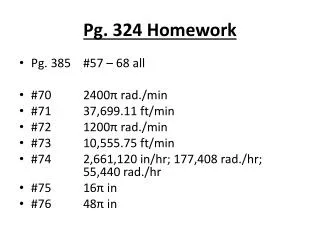 Pg. 324 Homework