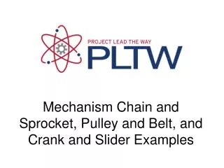 Mechanism Chain and Sprocket, Pulley and Belt, and Crank and Slider Examples
