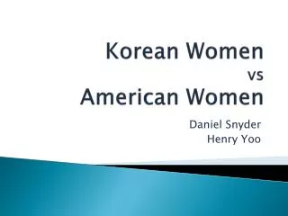 Korean Women vs American Women