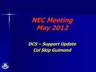 NEC Meeting May 2012