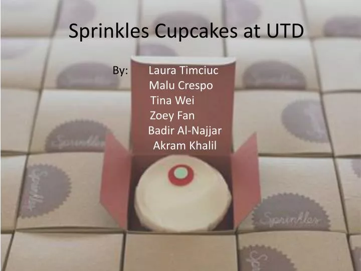 sprinkles cupcakes at utd