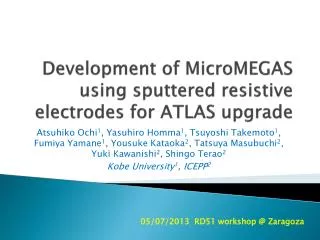 Development of MicroMEGAS using sputtered resistive electrodes for ATLAS upgrade