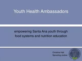 Youth Health Ambassadors