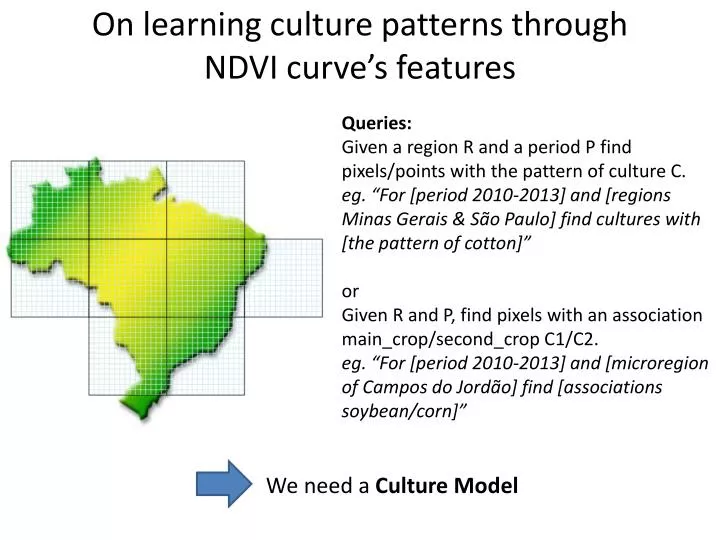 on learning culture patterns through ndvi curve s features