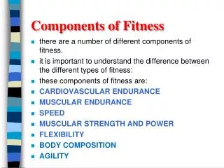 Components of Fitness
