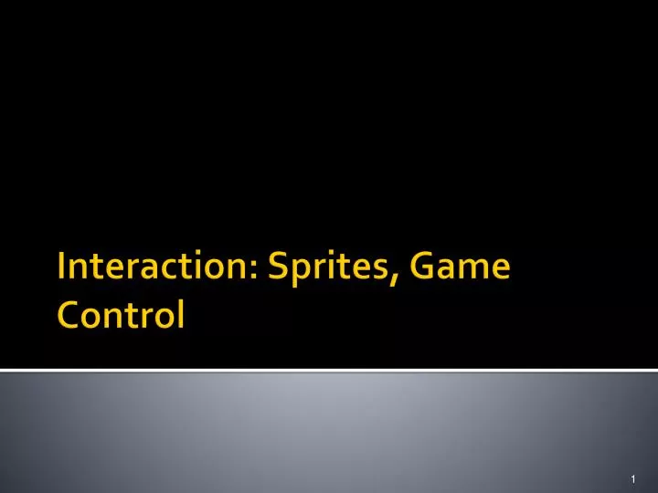 interaction sprites game control