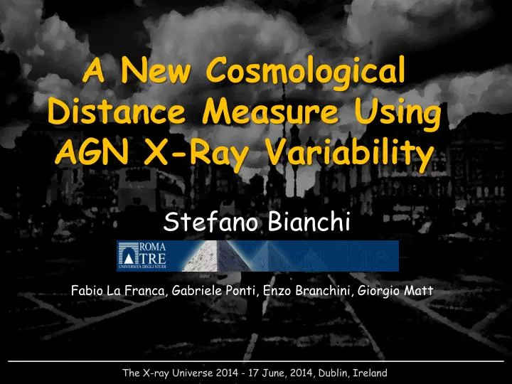 a new cosmological distance measure using agn x ray variability