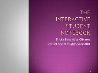 The Interactive student notebook