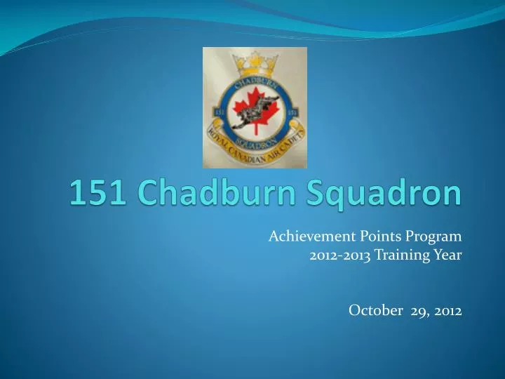 151 chadburn squadron