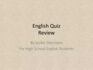 english quiz review