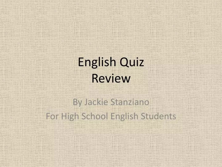 english quiz review