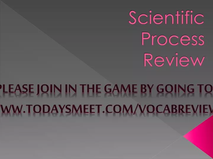 scientific process review