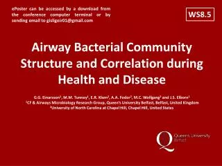 Airway Bacterial Community Structure and Correlation during Health and Disease