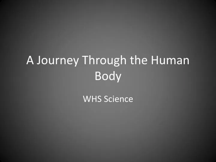 a journey through the human body