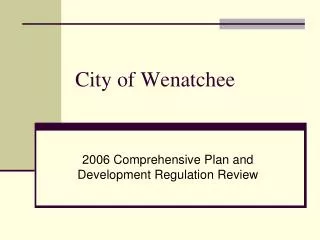 City of Wenatchee