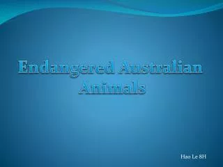 Endangered Australian Animals