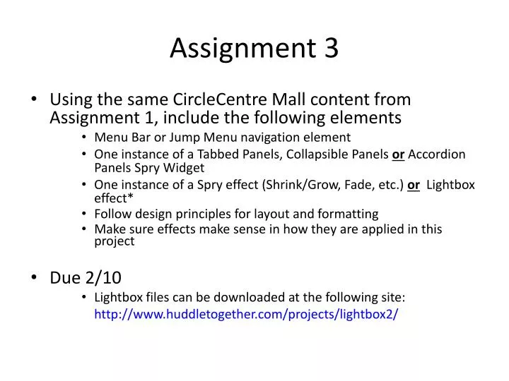 assignment 3