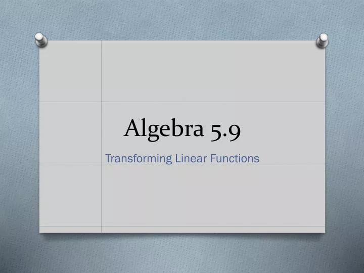 algebra 5 9