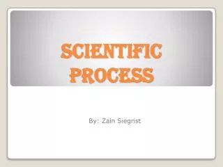 Scientific Process