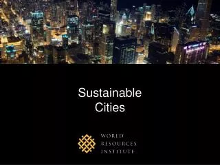 Sustainable Cities