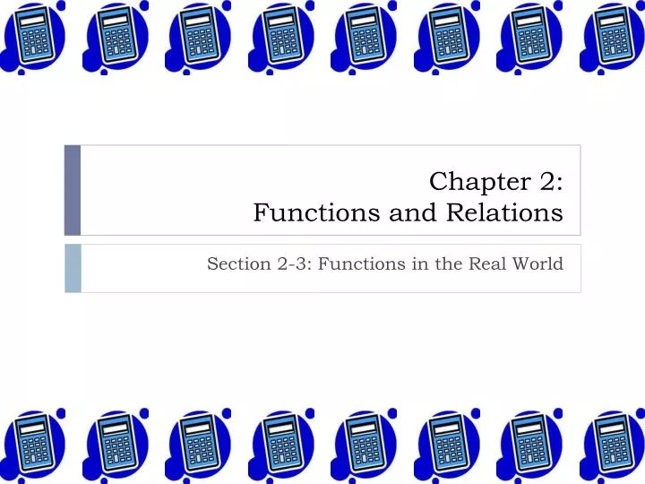 chapter 2 functions and relations