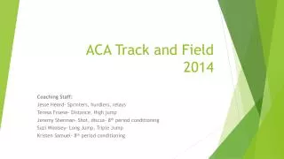ACA Track and Field 2014