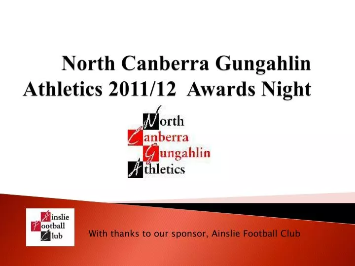 north canberra gungahlin athletics 2011 12 awards night