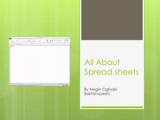 All About Spread sheets