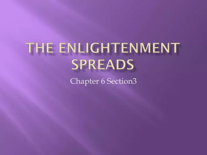 the enlightenment spreads