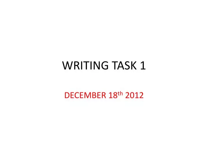 writing task 1