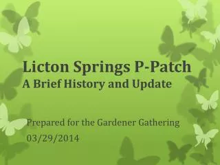 Licton Springs P-Patch A Brief History and Update