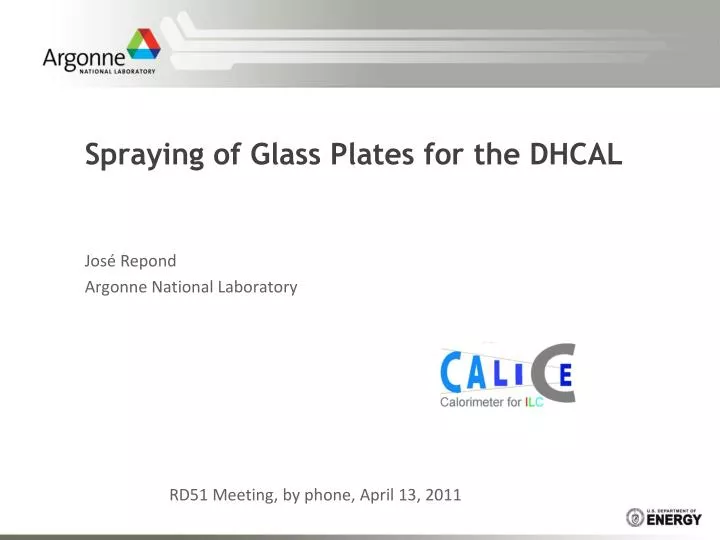 spraying of glass plates for the dhcal