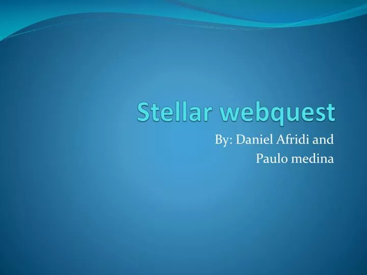 stellar webquest