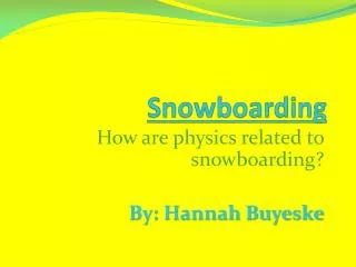 snowboarding