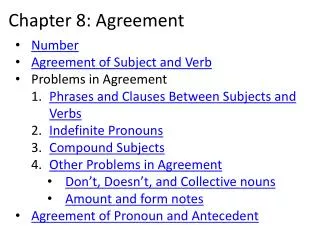 Chapter 8: Agreement