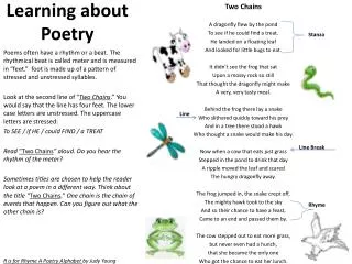 Learning about Poetry