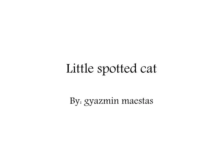 little spotted cat