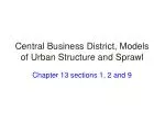 Central Business District, Models of Urban Structure and Sprawl