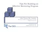 Tips For Building an Effective Mentoring Program - slide 1