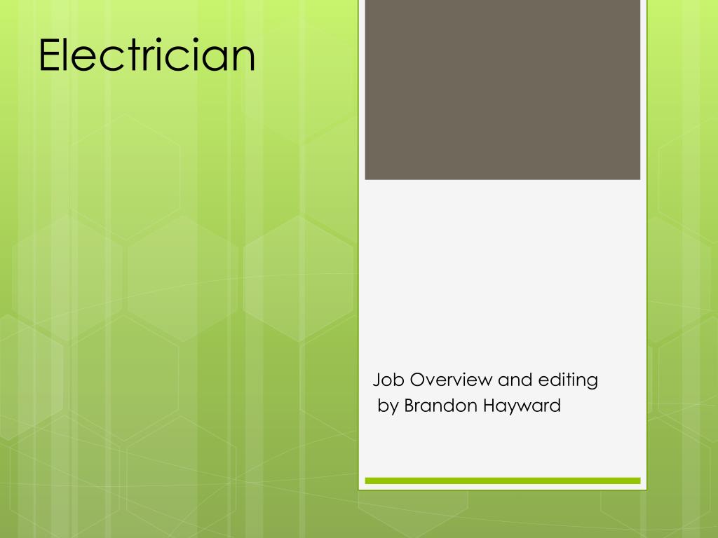 PPT - Electrician PowerPoint Presentation, free download - ID:2522525
