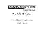 DISPLAY IN A BAG - slide 1