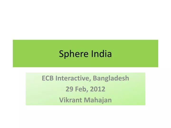 sphere india