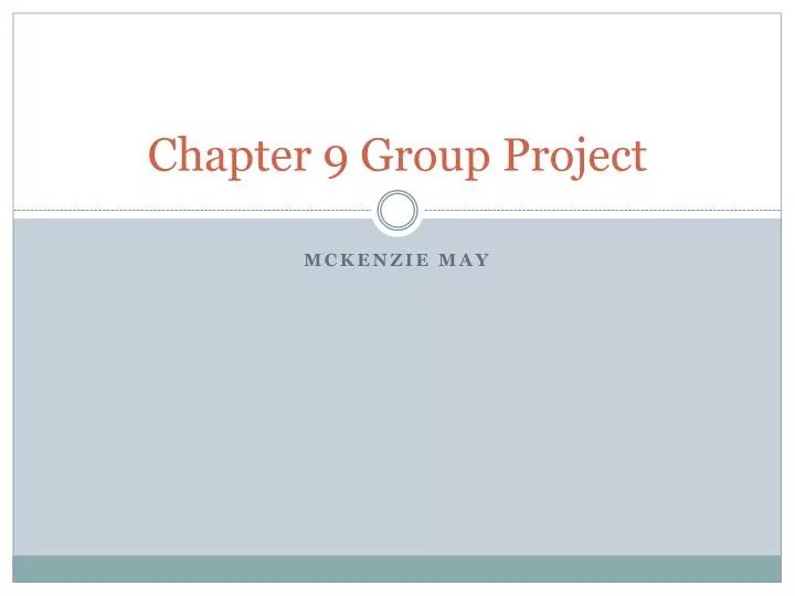 chapter 9 group project