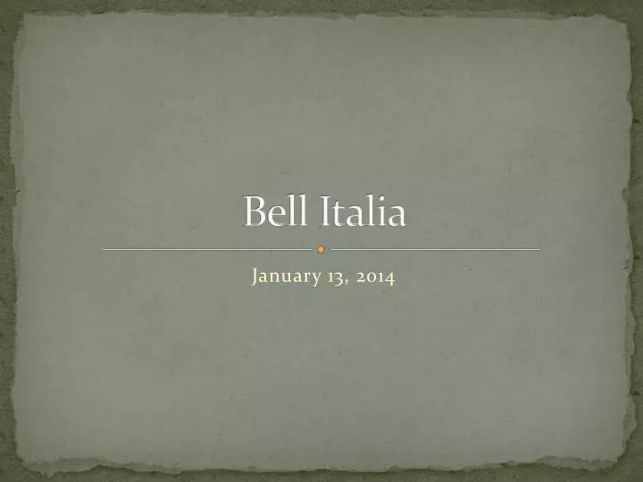 bell italia