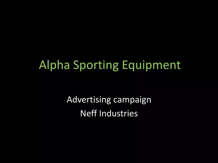 alpha sporting equipment