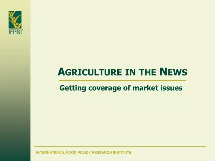agriculture in the news